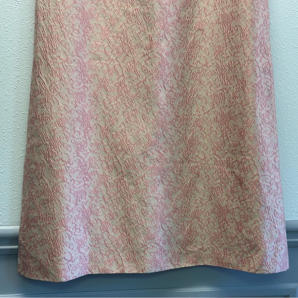 Vintage Kay Unger Silk Pink Floral Embroidered Maxi Skirt - Picture 3 of 10
